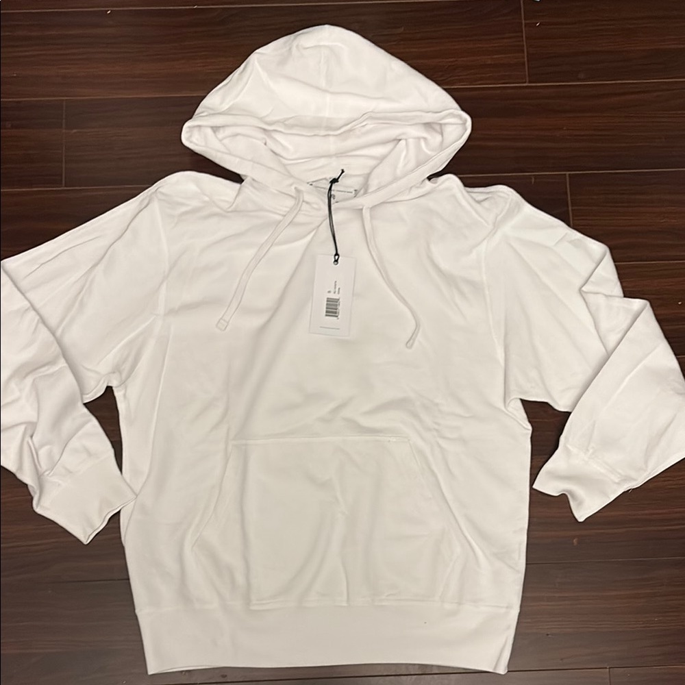 Reigning Champ White Hoodie with Front Pocket size small